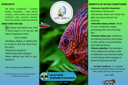 AQUARIKS AR WATER CONDITIONER , FOR AQUARIUM , 100ml