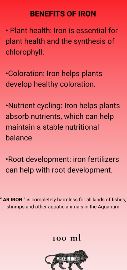AQUARIKS AR IRON PLANTED AQUARIUM FERTILIZER , 100ml