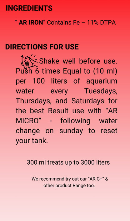 AQUARIKS AR IRON PLANTED AQUARIUM FERTILIZER , 300ml